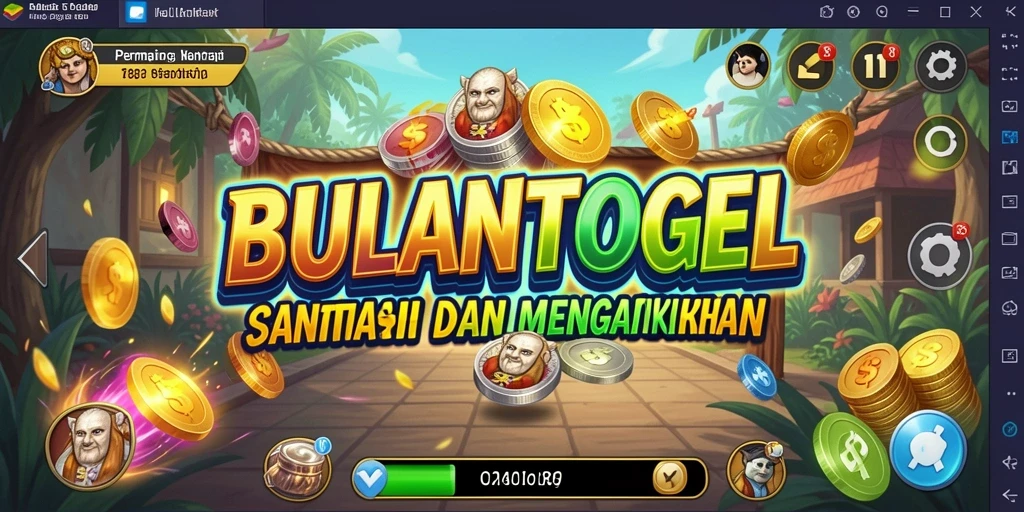 Tampilan gameplay seru dalam BULANTOGEL dengan grafis menarik.