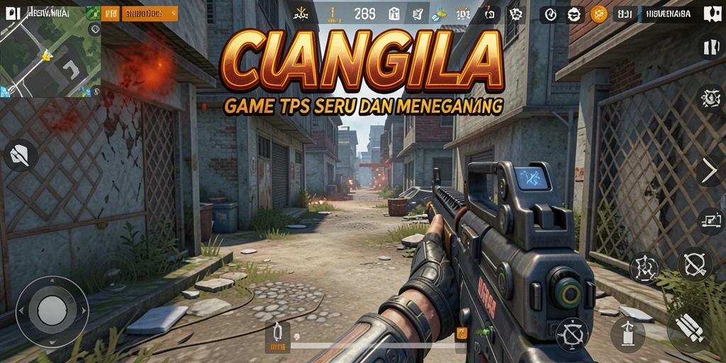 Screenshot gameplay CUANGILA dengan aksi menegangkan di arena TPS.