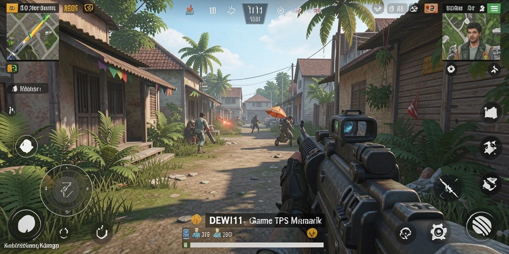 Screenshot gameplay DEWI11 yang menunjukkan aksi menegangkan dalam TPS.