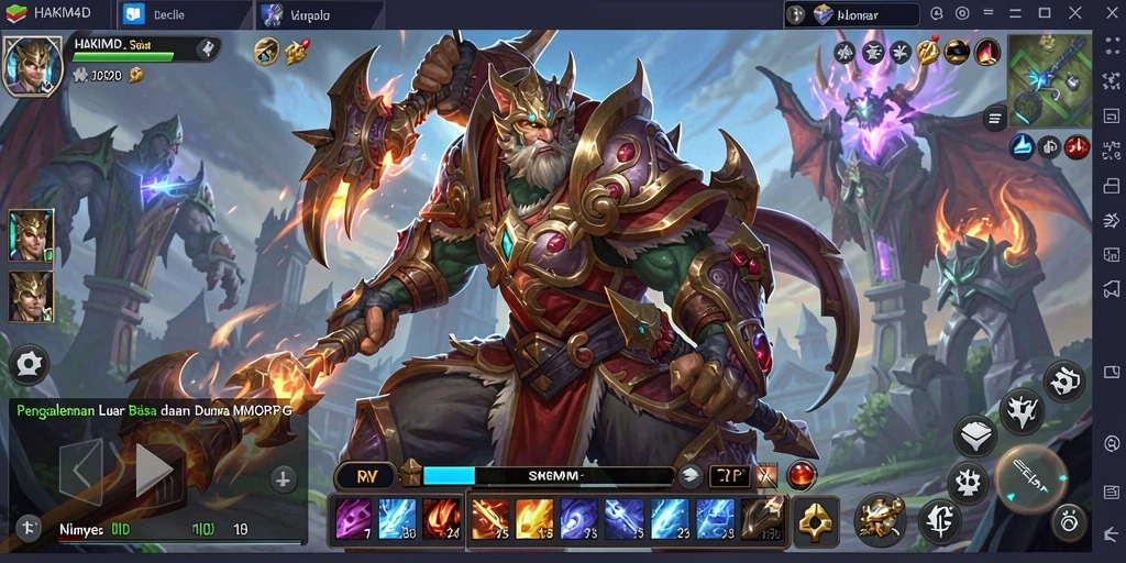 Tampilan gameplay HAKIM4D yang mendebarkan dalam suasana MMORPG