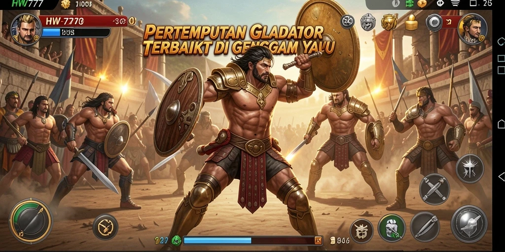 Tangkapan layar HW777 menunjukkan aksi pertempuran yang mendebarkan dan gameplay yang intens.