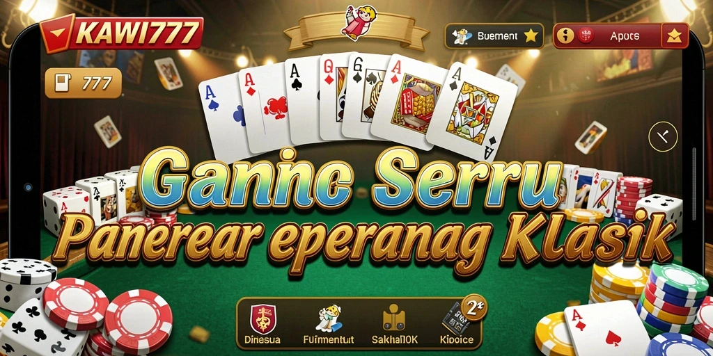Tampilan gameplay Domino yang seru dan interaktif.