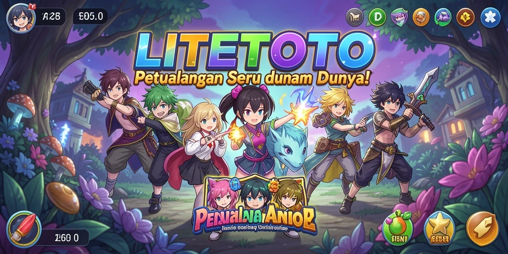 Tangkapan layar gameplay LITETOTO yang menampilkan aksi seru dan karakter anime.