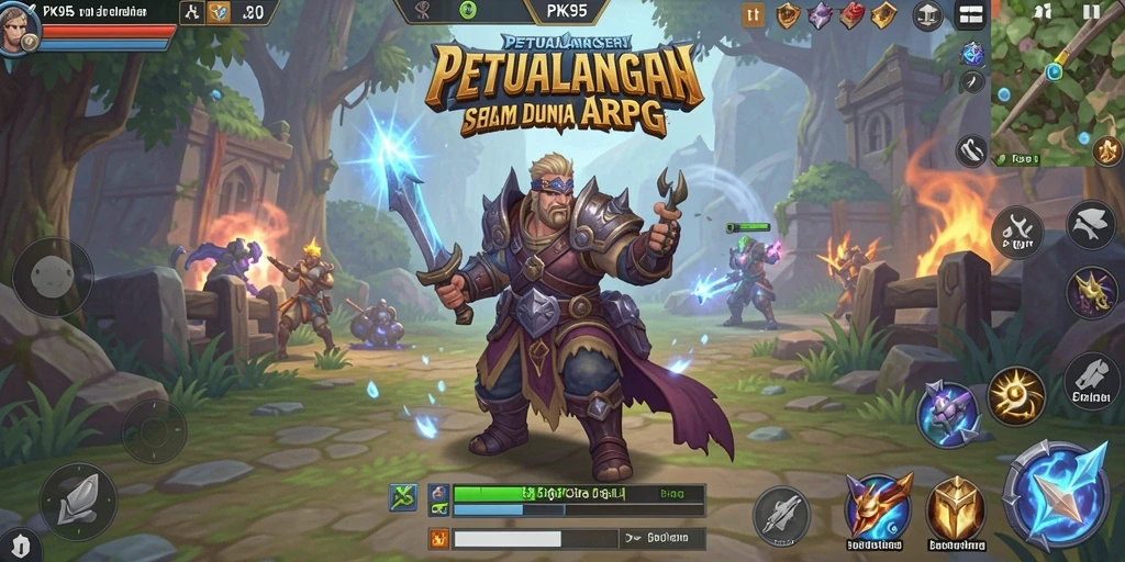 Tampilan aksi seru dalam game ARPG PK95 penuh dengan tantangan.