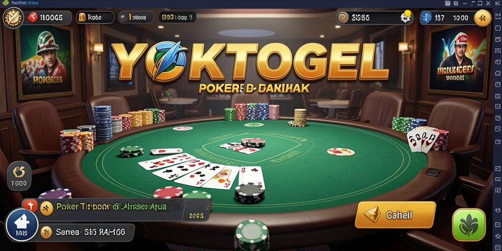 Tangkapan layar gameplay YOKTOGEL menampilkan aksi poker yang seru.
